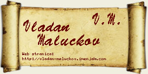 Vladan Maluckov vizit kartica